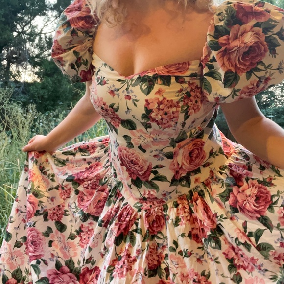 Vintage Dresses & Skirts - 1980’s VTG Romantic Puff Sleeve Dress